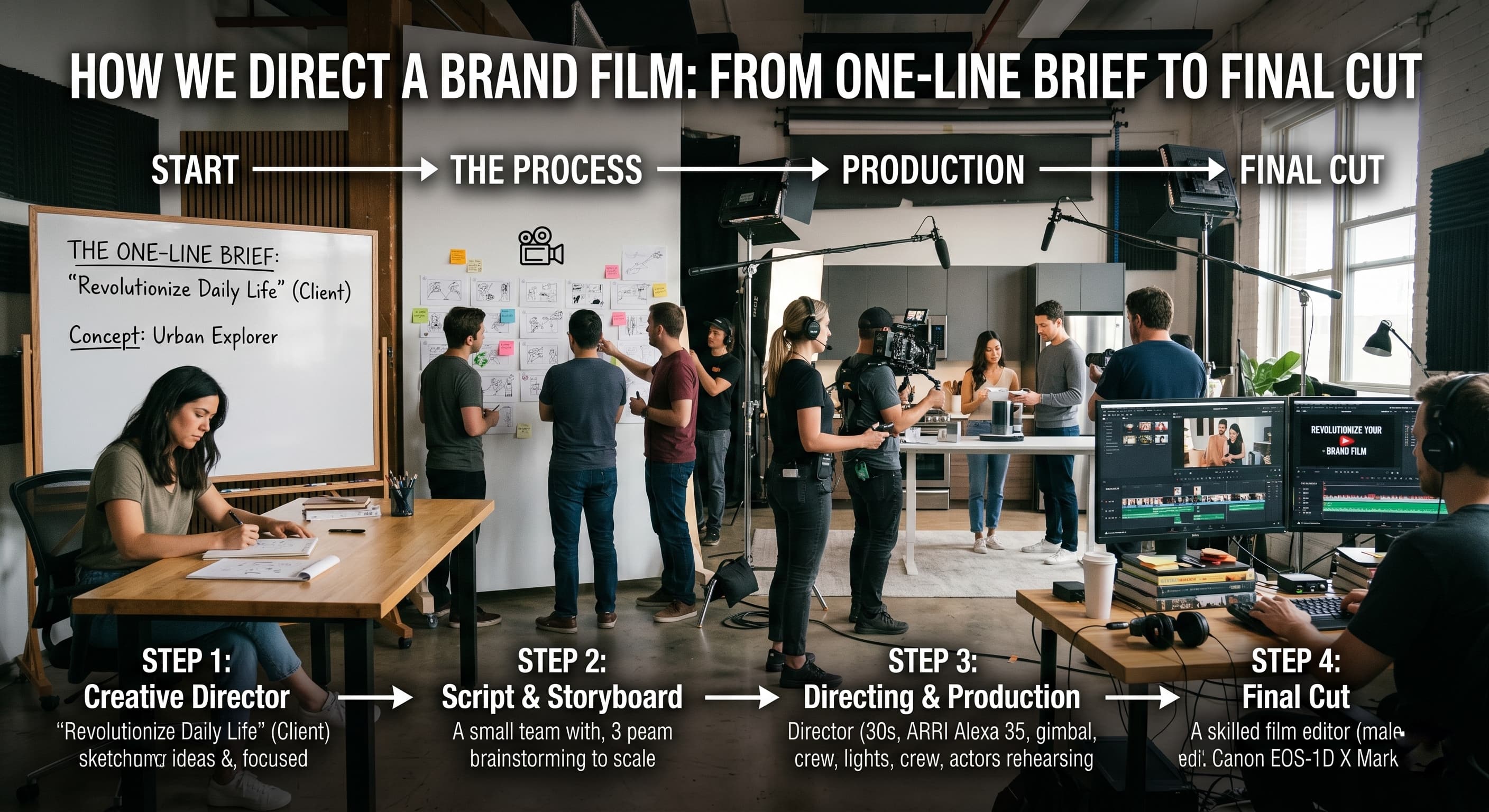 How We Direct a Brand Film: From One-Line Brief to Final Cut — The P2V Journal
