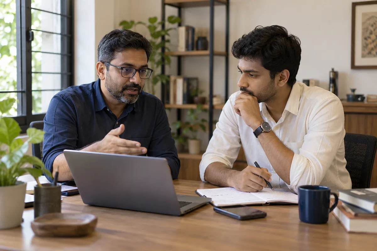AI-generated editorial illustration for: AEO vs SEO in India: What Should Your Business Invest in First?